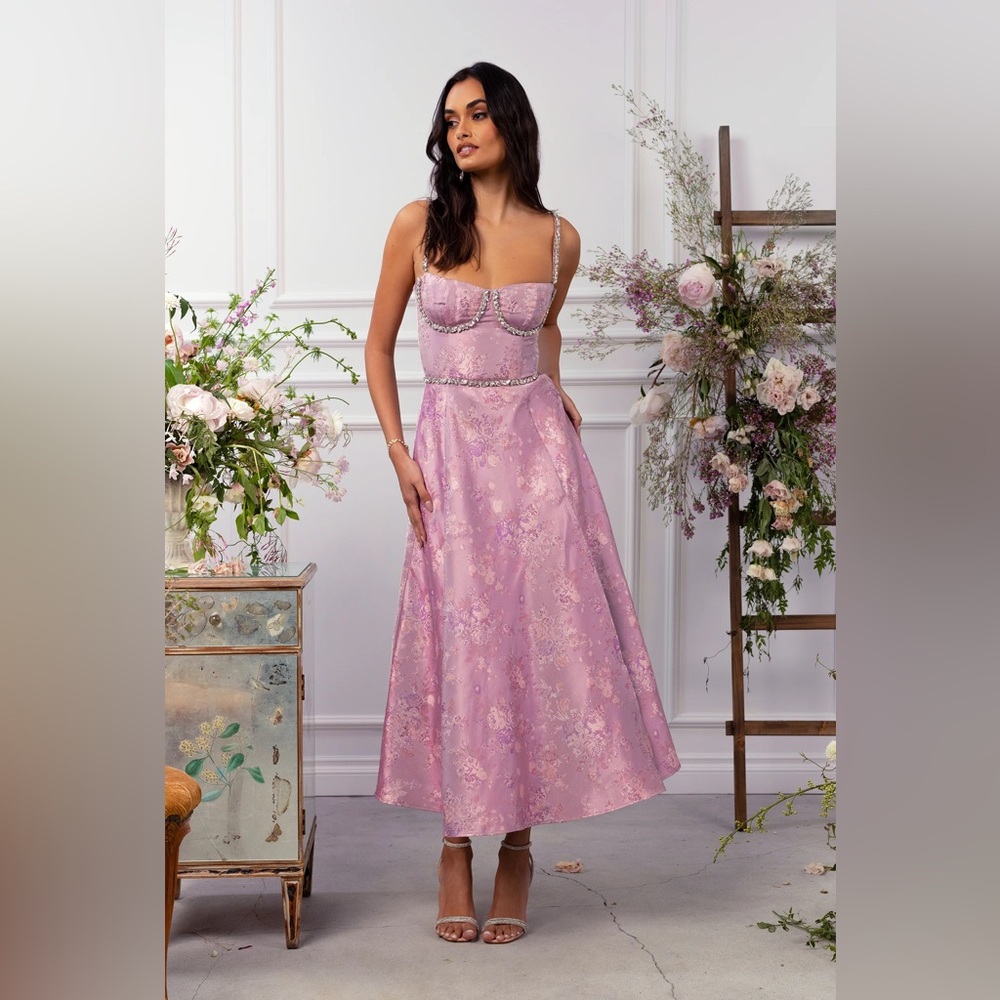V. Chapman Pink Floral Dress